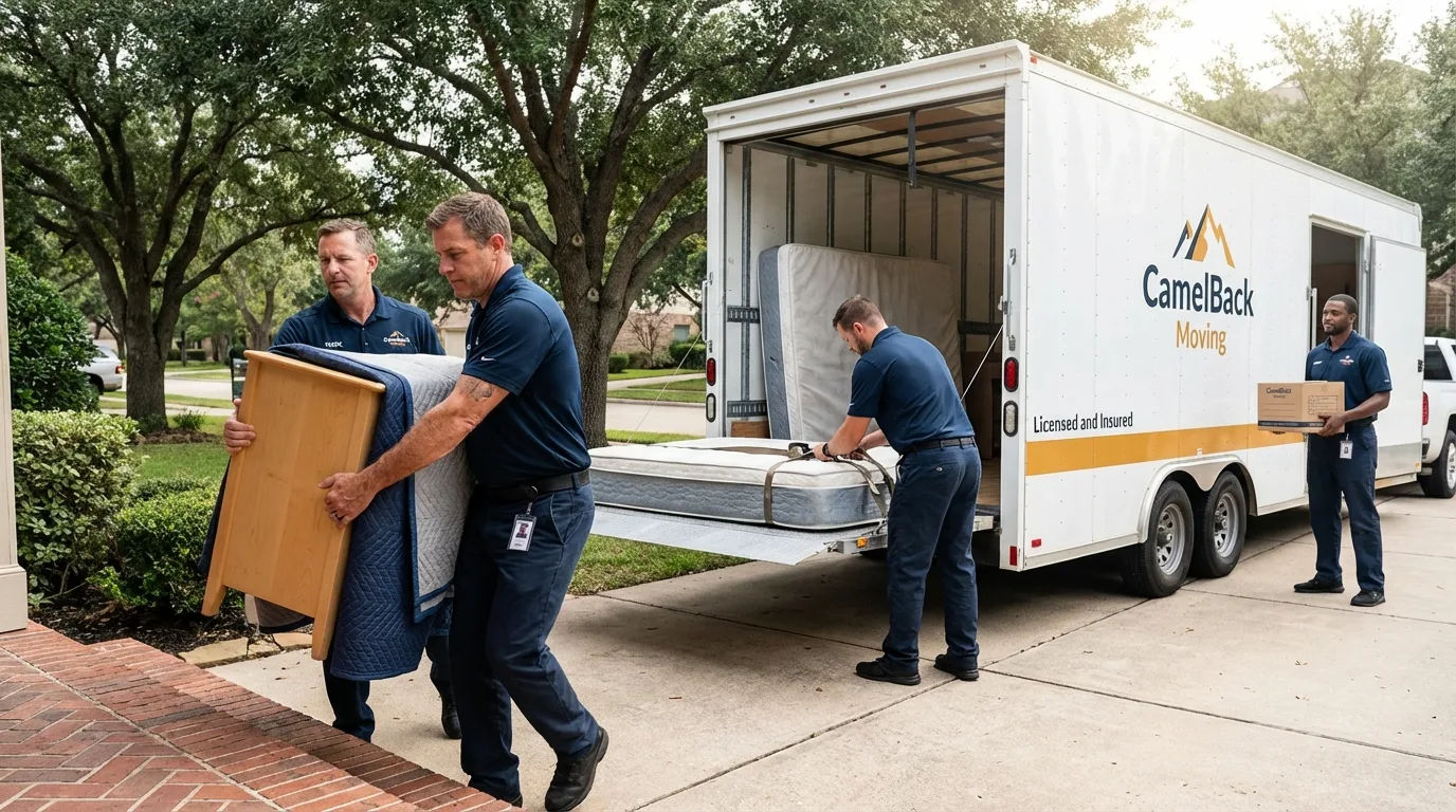 Crew loading residential truck for cross-state move from Wanaque, NJ